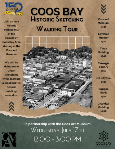 Coos Bay Historic Sketching Walking Tour | Coos Bay Public Library